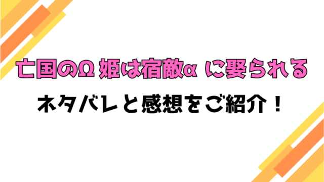『亡国のΩ姫は宿敵αに娶られる』全話ネタバレと感想！最終回・結末も考察！
